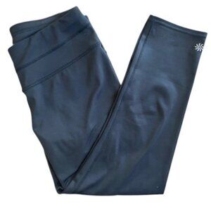 ATHLETA Capri Wide Waist Black Leggings Tights Small